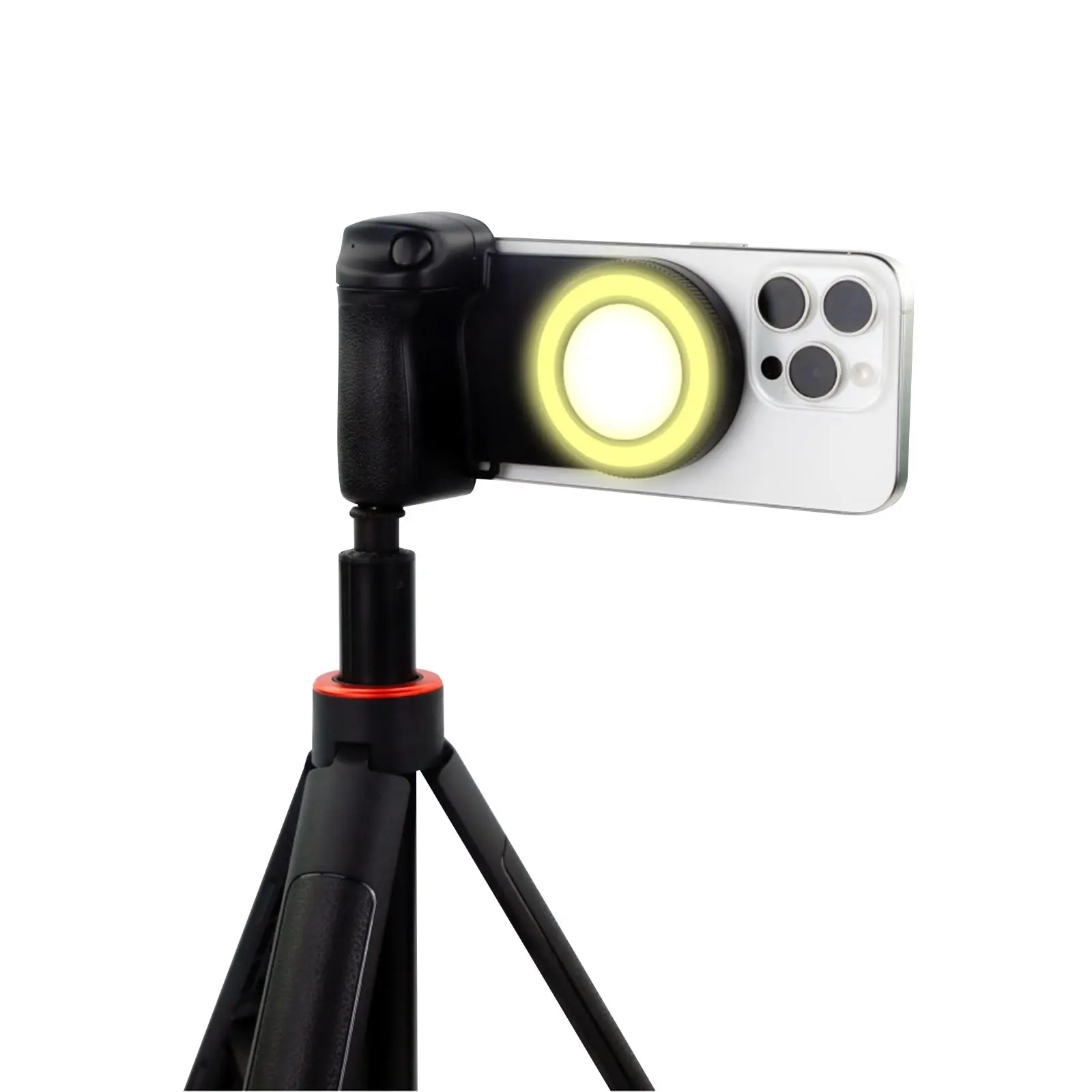 

Магнитный держатель-кольцо для телефона с Bluetooth-пультом и подсветкой для селфи (для iPhone 12-17, Android)