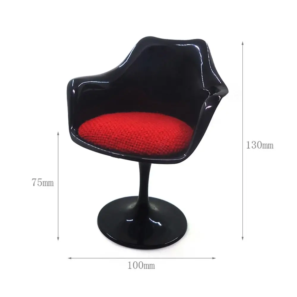 Chaise à jambes rondes pour poupée, échelle 1/6, accessoires, modèle de scène, chaise de loisirs rotative Miniature, maison de jeu en plastique