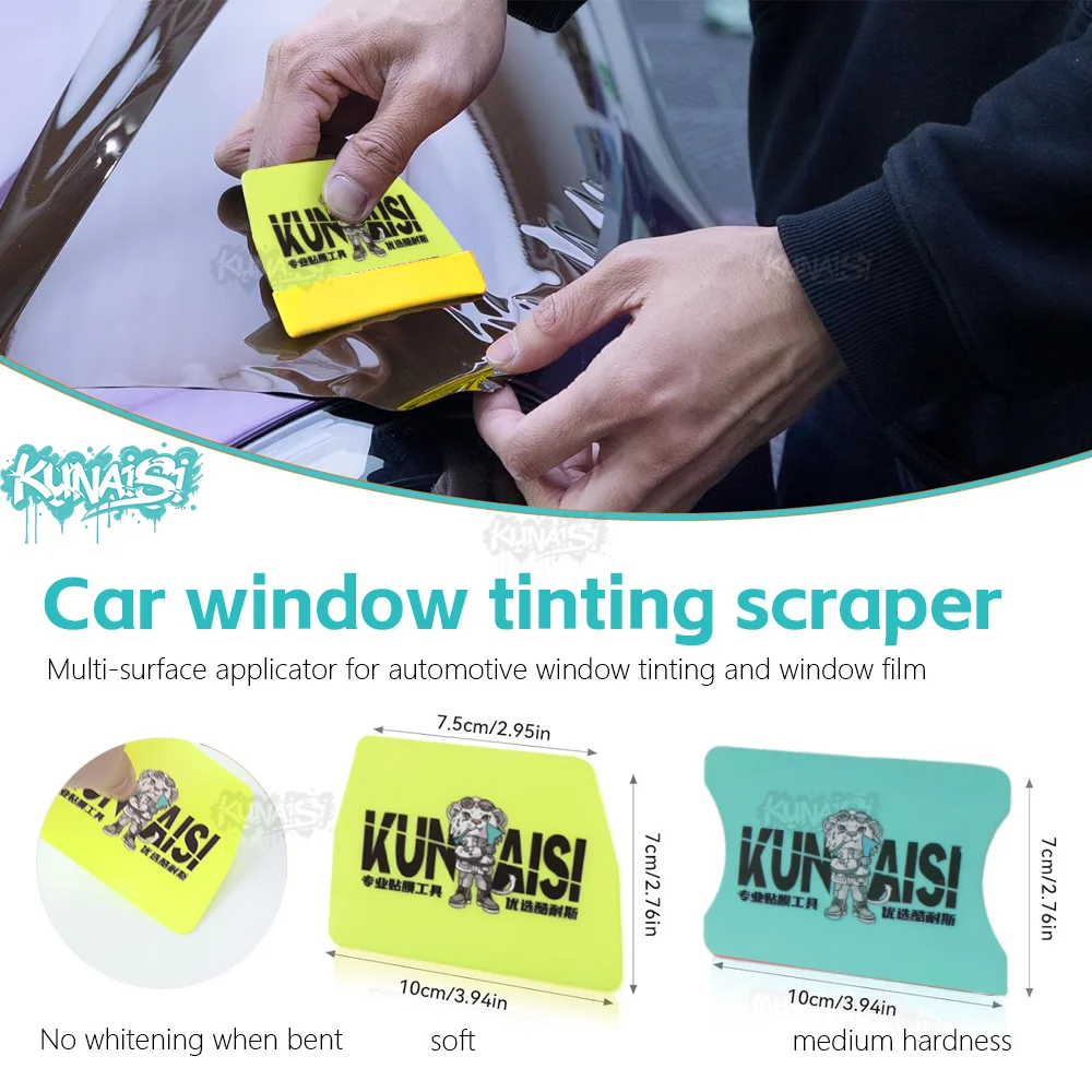 

KUNAISI Window Tint Kit Car Vinyl Wrap Tools Set Rubber Squeegee Film Application Sticker Cutter Cleaning Wiper Tools