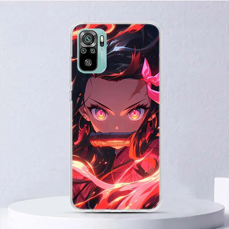 Nezuko Demon Slayer Soft Case For Xiaomi Redmi Note 13 12S 11S 10S 12 11 10 Phone Cover 11T 11E Pro Plus 9 9S 8 8T Shell Coque N