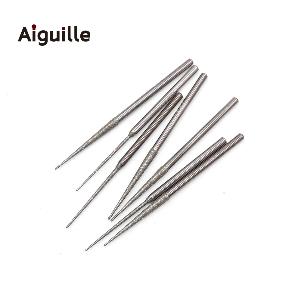 High quality 5pcs 150# Ultra-long diamond drilling bits 3x70mmx30mm diamond drilling Point grinding bits polishing bit