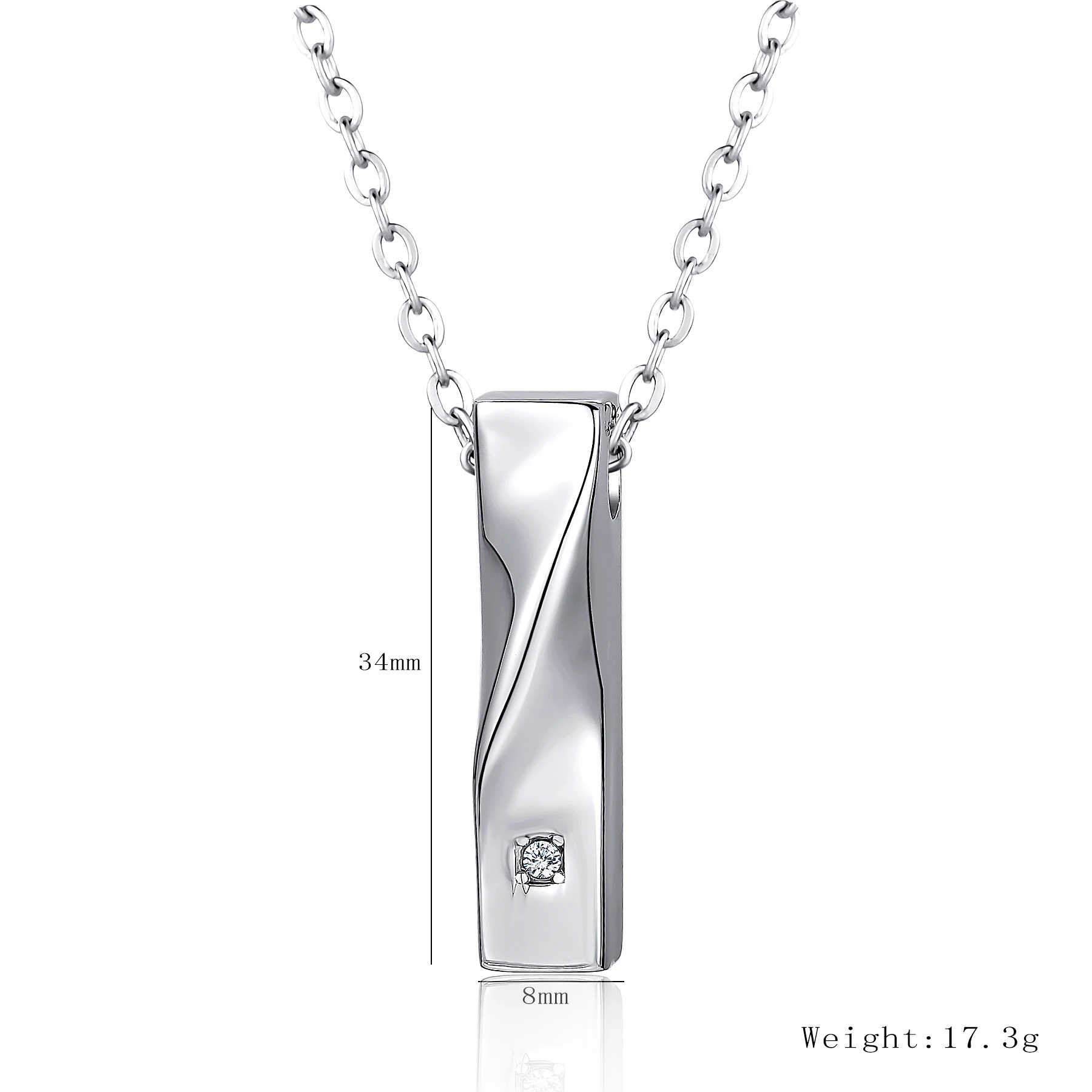 Unisex Twist Bar Urn Necklace Memorial Urn Pendant Ashes Holder Custom Stainless Steel Keepsake Cremation Jewelry Dropshipping