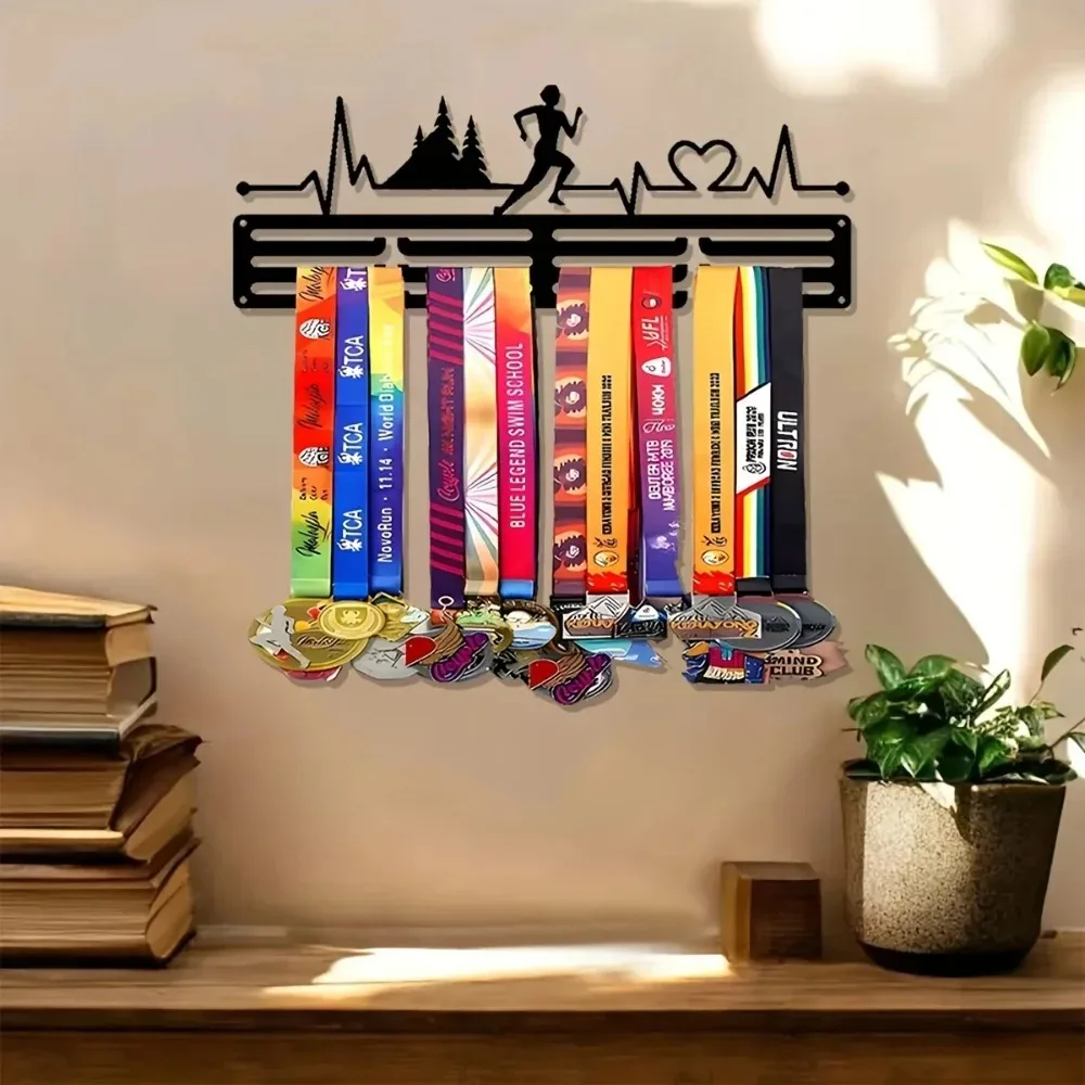Modern Aluminum Wall Art Hat Clothes Hanger, Multifunctional Metal Display Decor for Living Room