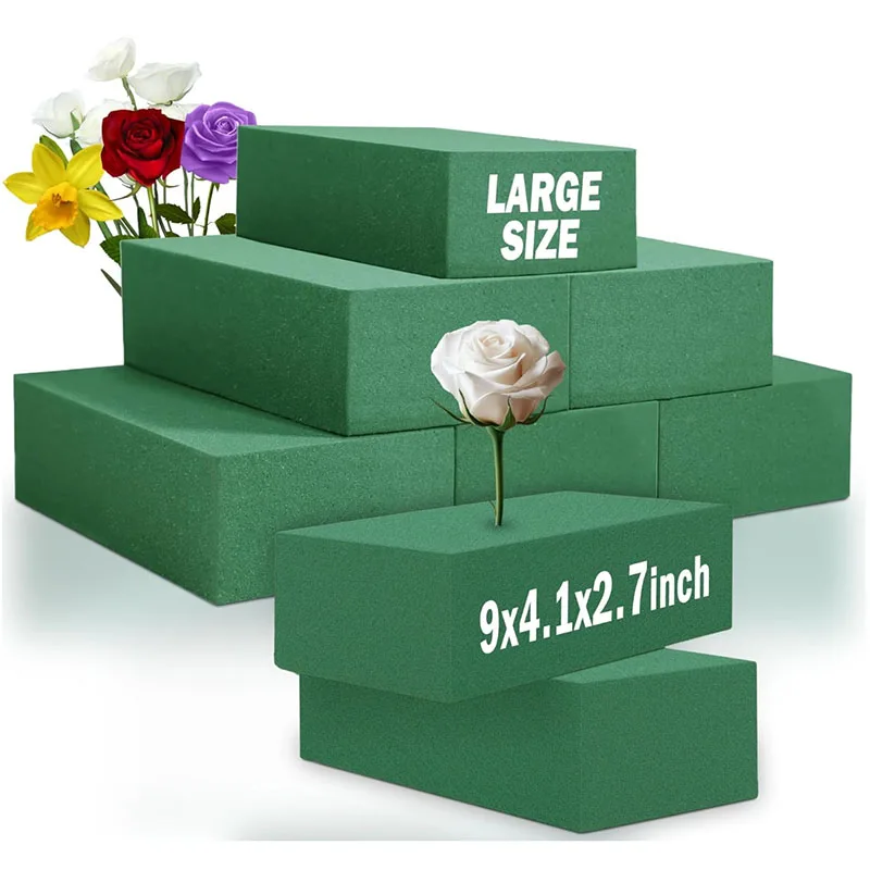 كتلة رغوة الزهور الخضراء DIY تشكيلة الزهور الإسفنج الجاف الرطب ماصة الطوب لزهرة عيد ميلاد الزفاف حديقة الديكور