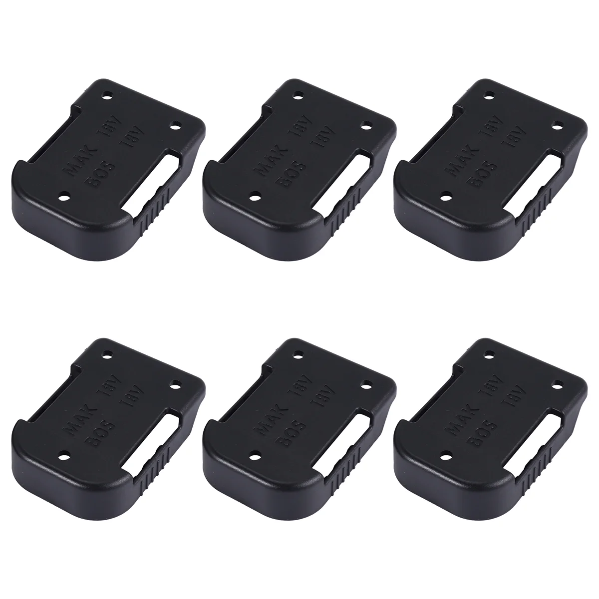 6 Pack Battery Mounts Holder for Makita 18V Battery,Also for Bosch 18V Battery Mounts/Belt Clip,Wall Battery Holder