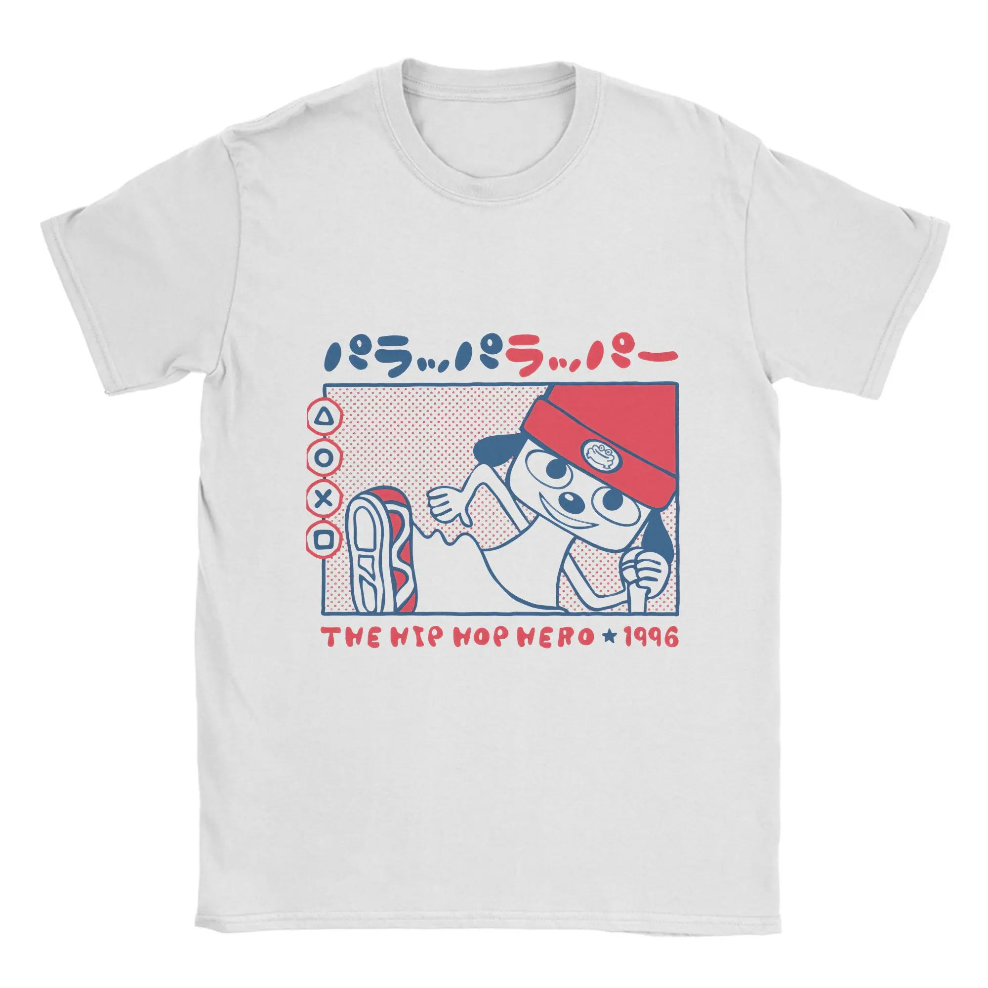 

Мужские футболки Parappas The Rappers, одежда из 100% хлопка, винтажные футболки с короткими рукавами и круглым вырезом, подарочная футболка