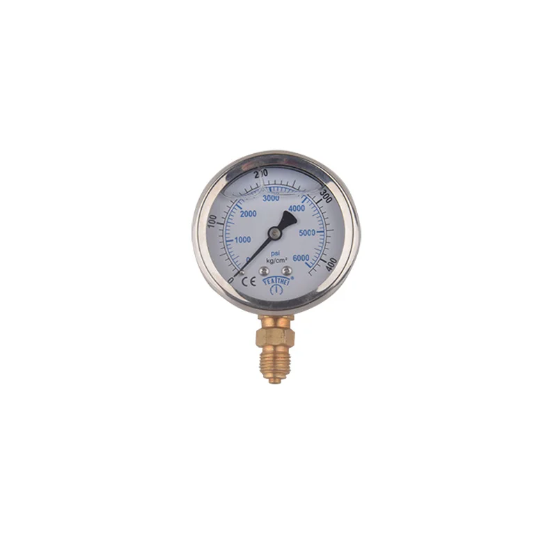 New Pressure Gauge 400Bar/6000PSI Thread G1/4 (1/4BSPP) Diameter 67mm Gas Manometre CO2 Sodastream Vibration Proof Fill Station