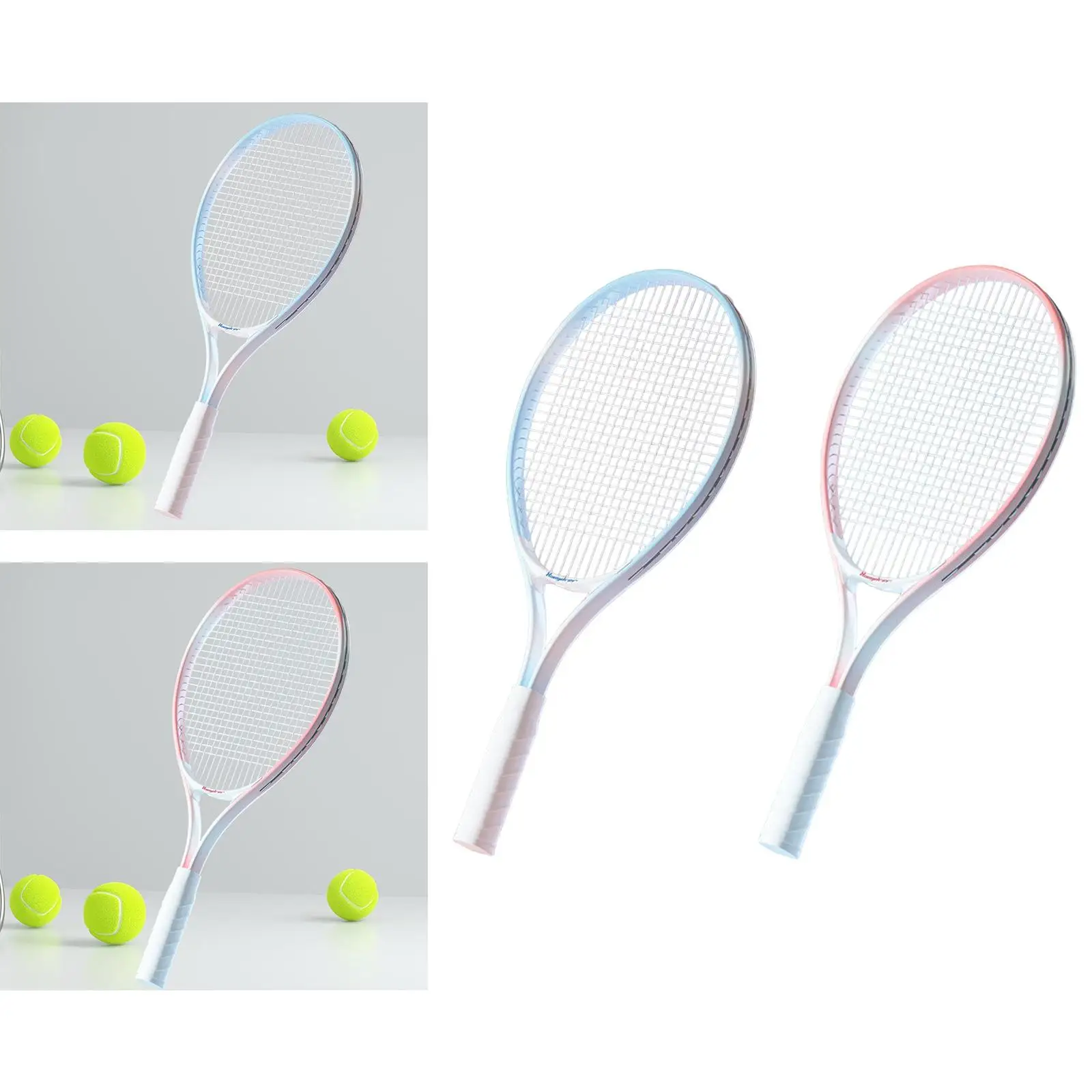 Tennis Racket Tennis Training Tool for Kids Adults Aluminum Alloy Frame Tennis Paddle Tennis Racquet for Backyard Playground