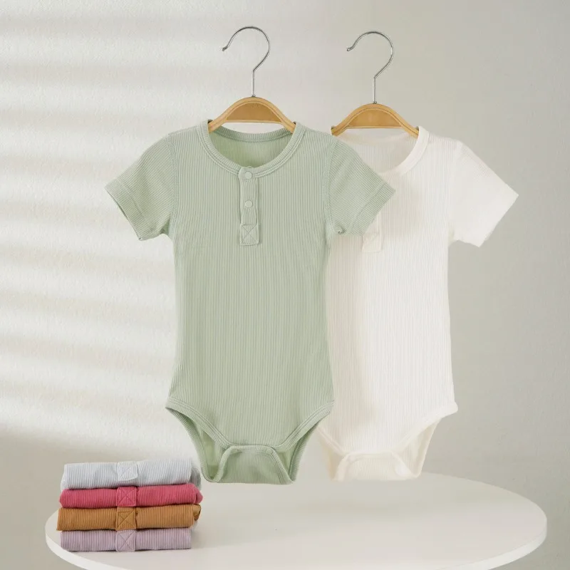 

Новинка 2023 года, летняя детская одежда для детей от 0 до 24 месяцев, комбинезон для новорожденных мальчиков и девочек + шапка, хлопковый комбинезон без рукавов в полоску для маленьких девочек