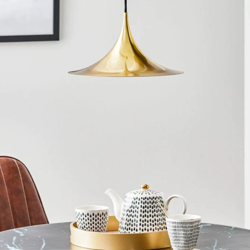 Iron LED Chandelier Study Restaurant Bar Counter Ceiling Lamp Modern Minimalist Tricolor Pendant