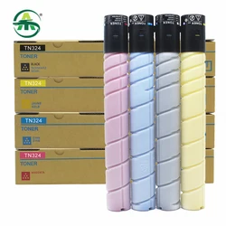 4PC/Set TN324 BK500g CMY400g TN Toner Cartridge For Konica Minolta Bizhub C225 258 308 368 Toner Powder Copier Supplies