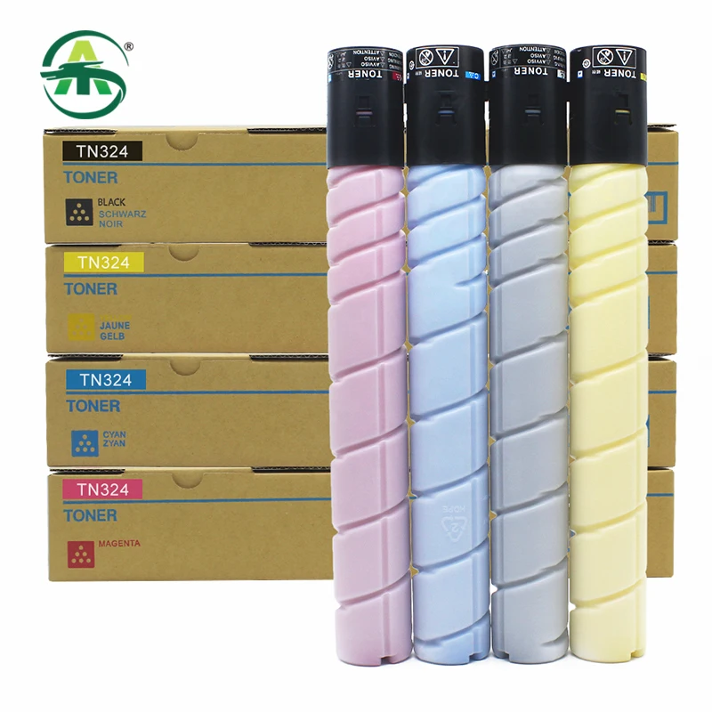 Conjunto Tn324 Bk500g Cmy400g tn Cartucho de Toner para Konica Minolta Bizhub C225 258 308 368 Toner em pó Copiadora Suprimentos pc