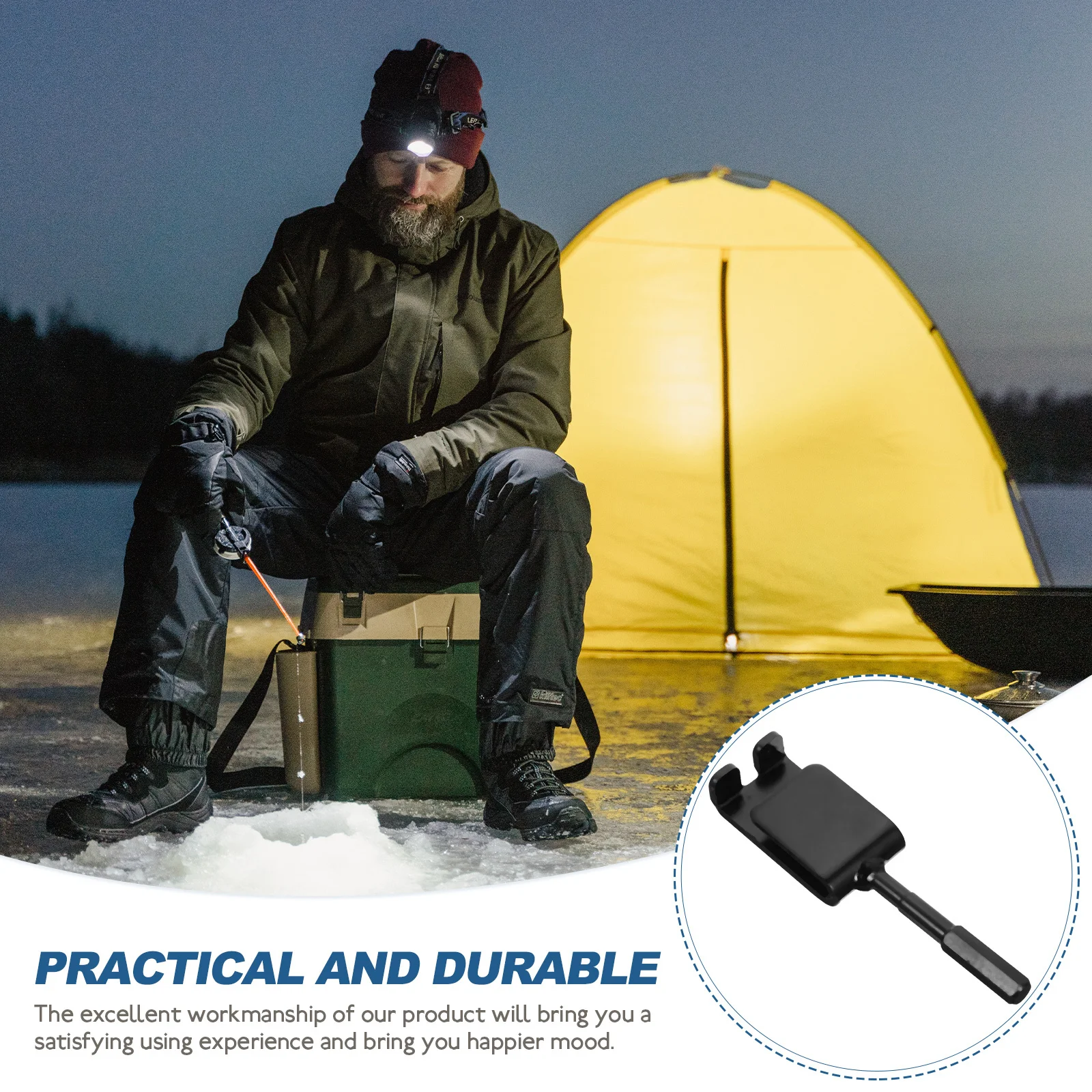 

Anchor Driver 13Mm Spiral Screw Ground Anchor Tool For Ice Drill Adapter Fast Camping Setup Ice Fishing Accessories Fishing