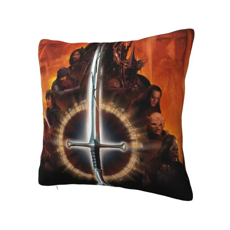 The Lord Of The Rings Fantasy Novel Square Pillow Cover Decoration Film Cushions Throw Pillow for Sofa Double-sided Printing