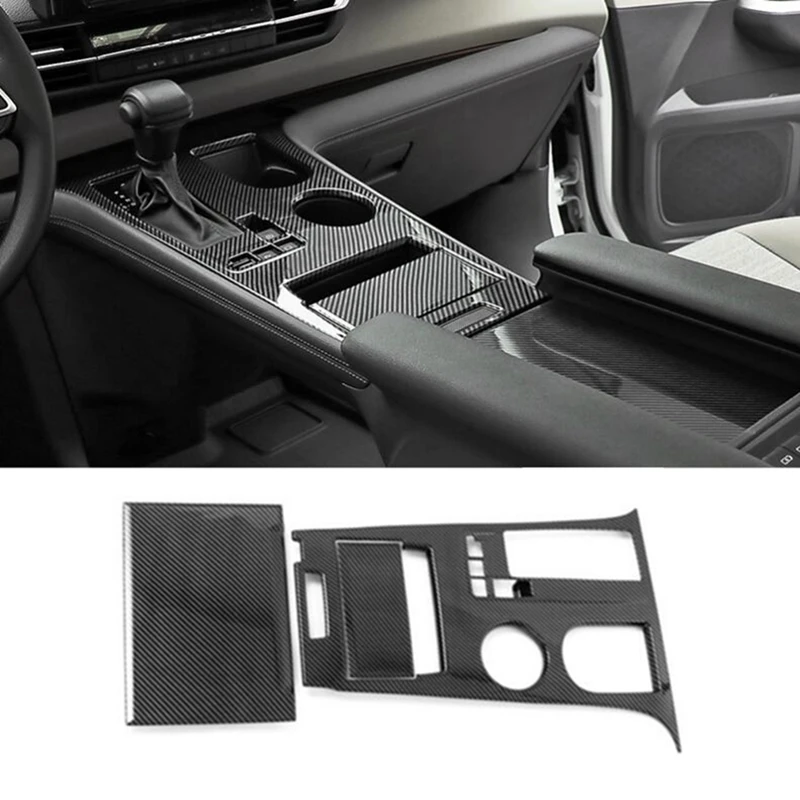 

For Toyota Sienna 2021 2022 Accessories Central Control Gear Shift Panel Cover Trim Molding ,ABS Carbon Fiber