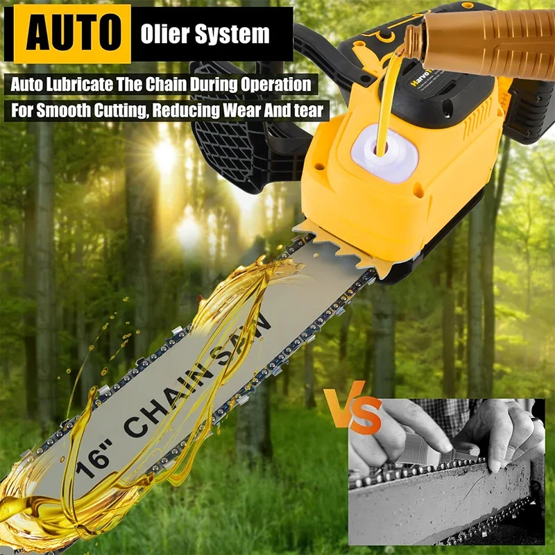 2000W 16 Zoll Elektrische Kettensäge 800 U/min Hochgeschwindigkeits-Kettensäge mit Kabel für Holzschneiden, Baumschnitt, Holzspalten, Forstwirtschaft, Garten und Heimgebrauch – Detail 2