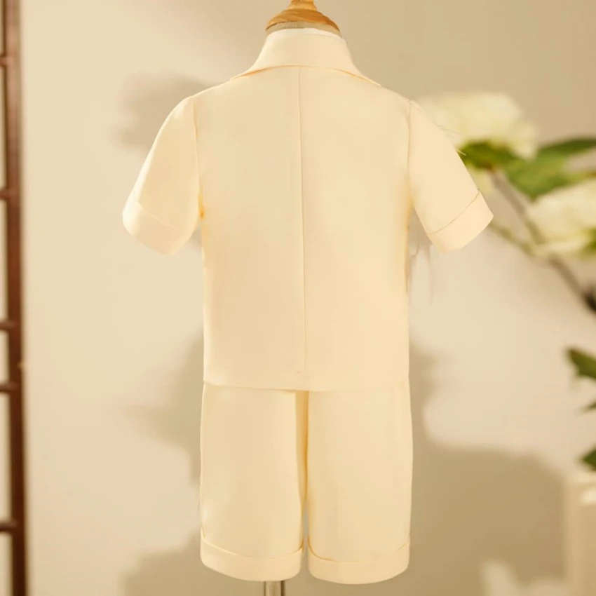 5PCS Kinder Formale Prom Anzüge Pailletten Design Hochzeit Geburtstag Party Abendkleid Kinder Klavier Leistung Kostüm Jungen Sets A2856 – Detail 6
