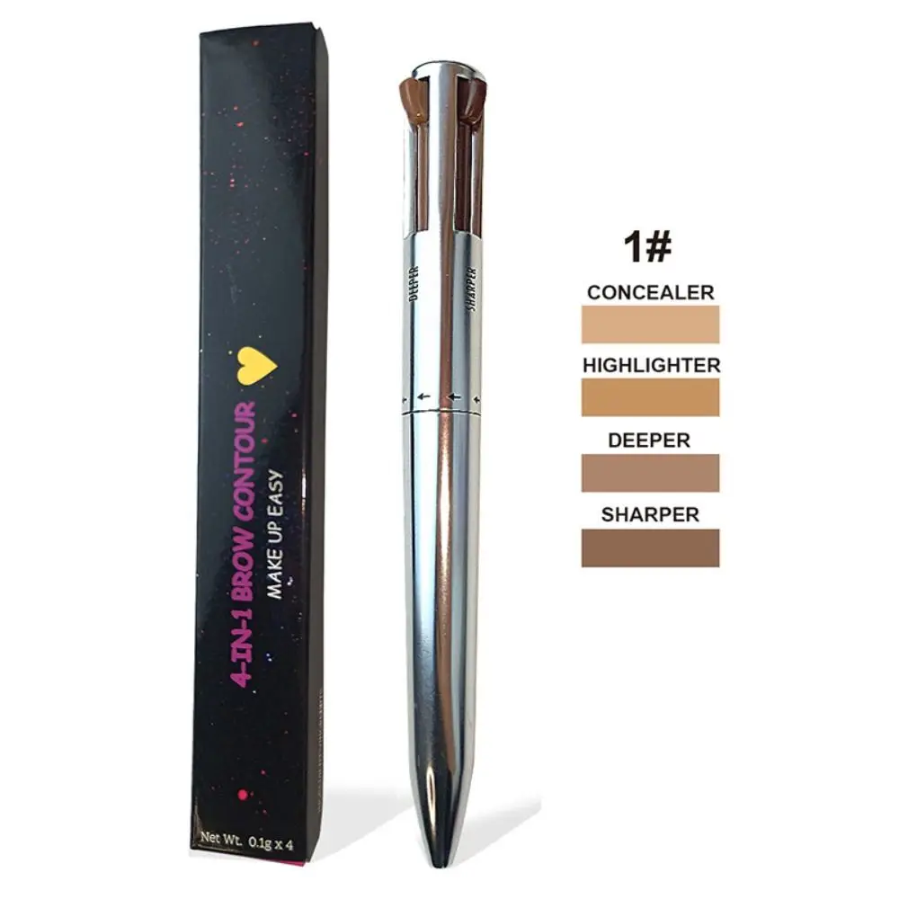 Maquiagem feminina Caneta Marcadora, Cosméticos Eyeliner Pen, 4 em 1 Lápis de Sobrancelha, Eye Brow Tint, Permanent Tattoo Pen, Sobrancelha Enhancer