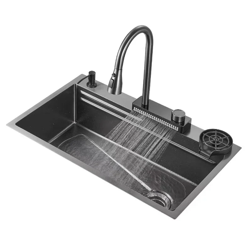 Sink kitchen oil resistant coating stainless steel sink multi-function moisture and noise reduction sink set