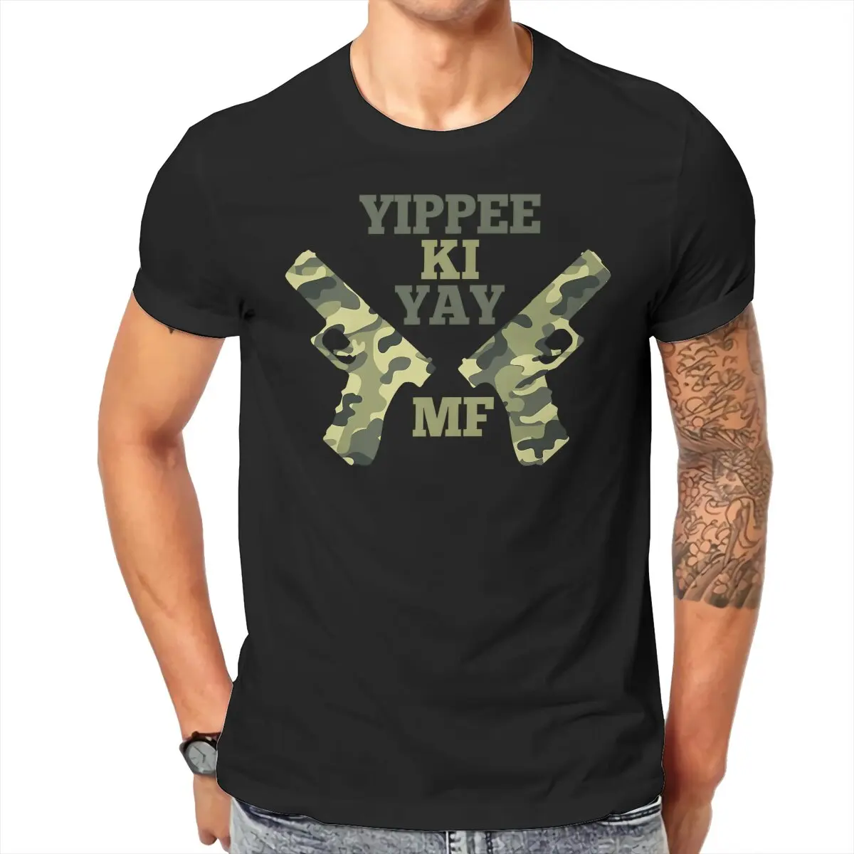 Yippee Ki Yay MF O Neck TShirt Shooting Sports Pure Cotton Original T Shirt Man's Tops New Design Big Sale