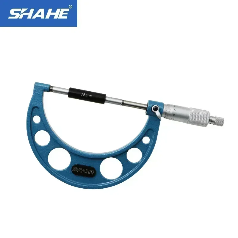 

Shahe 75-100mm High Accuracy Carbide Tip Premium Outside Micrometer Gauge 0.01mm Precision Measuring Tools Micrometer