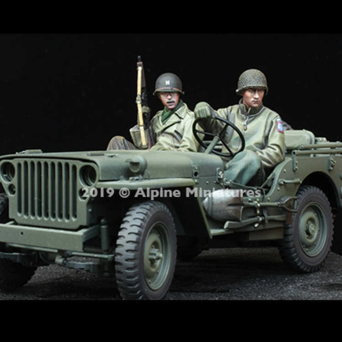 Modelo de soldado de resina 1/35 GK - Tripulación de Jeep americano (sin vehículo) - kit DIY sin montar y sin pintar - 901R