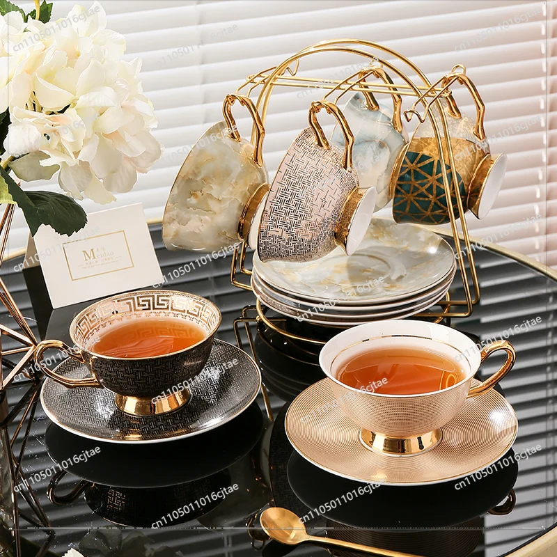 For Bone China Coffee Cup Light Luxury Tea Set, Housewarming Afternoon Tea