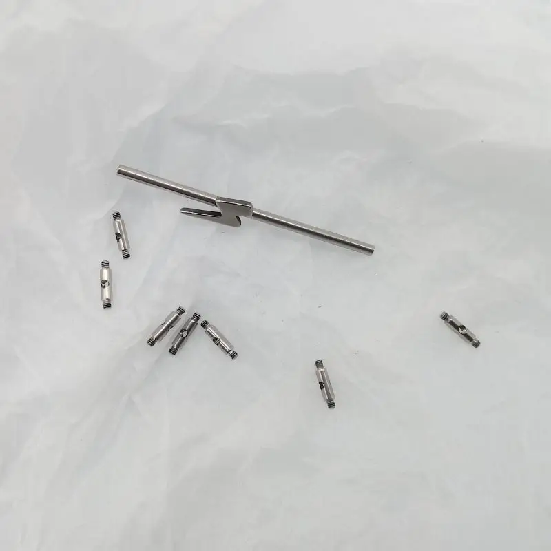 ASTM F136 5pcs Titanium 14G Ear Bridge Extension Rod 4mm for Internal Thread Piercing Jewelry Tongue, Navel, Lip Nails