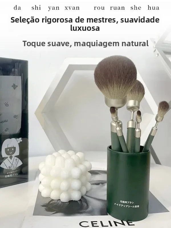 set-de-brochas-de-maquillaje-avanzado-para-principiantes-gama-completa-color-verde-oliva-herramientas-de-belleza-profesion