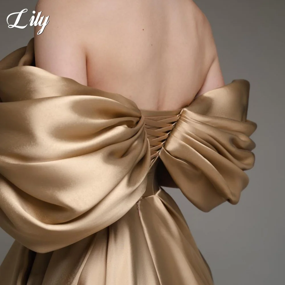 

Вечерние платья Lily Champagne Вечернее платье трапециевидной формы с открытыми плечами فساتين السهرة Gala Dress со шлейфом по индивидуальному заказу