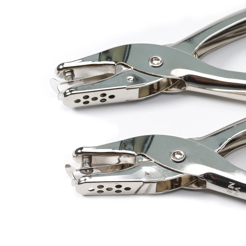 Perforadora Manual Alicates perforadores de 3 mm 2 piezas Perforadora de 1 orificio Perforadora de papel manual Plata