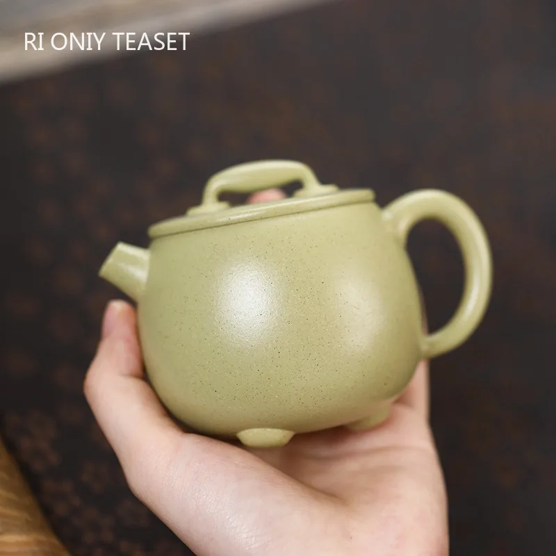 

190ml Authentic Yixing Purple Clay Teapot Master Handmade Tea Pot Tea Infuser Raw Ore Green Mud Kettle Chinese Zisha Tea Set