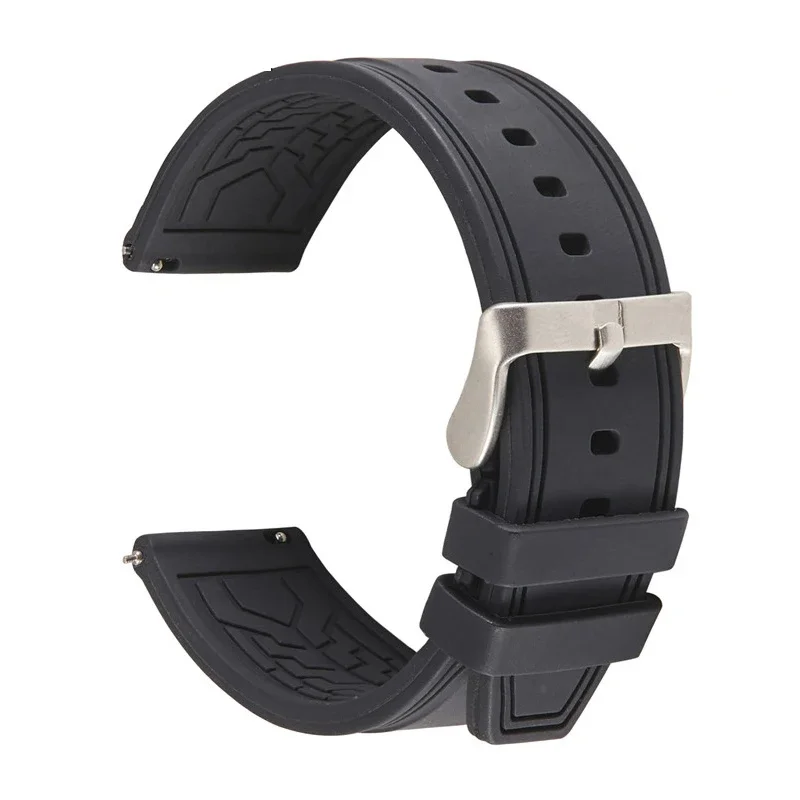 20mm 22mm 24mm Ruuber Sport Watch Band for Samsung Galaxy watch 3 41mm 45mm Quick Release Wristband for Huawei Watch GT2