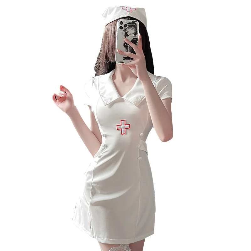 Sexy underwear sexy female nurse dress nightclub seductive uniform maid plus-size suit pure desire role play