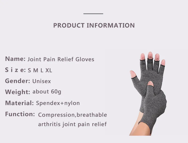 Kompressionshandschuhe für Arthritis, Baumwolle, Gelenkschmerzen-Linderung, Handgelenkstütze, Handbandage für Frauen und Männer, Therapie-Handgelenkband, Kompressionshandschuhe – Detail 3
