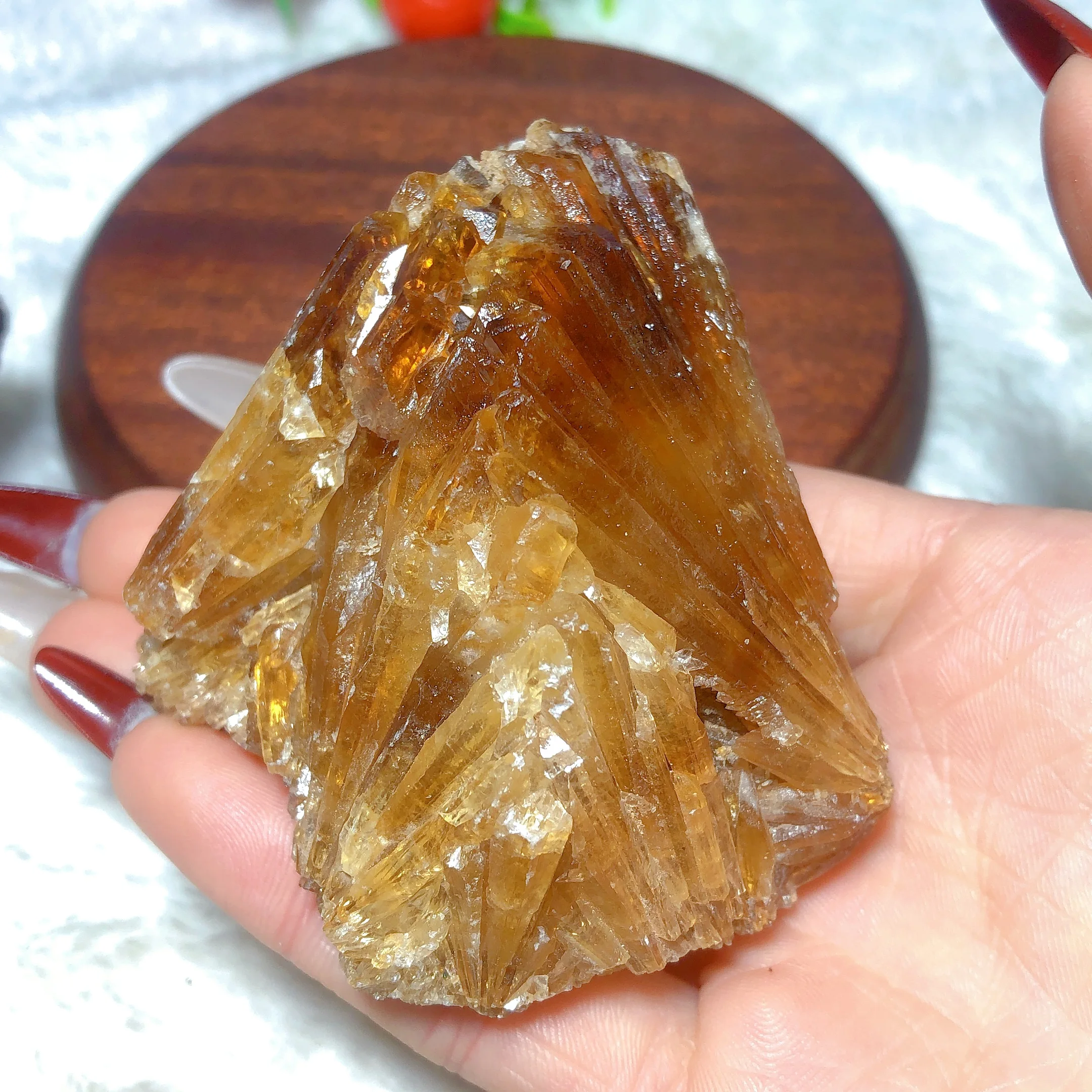 Natural Crystals Amber Raw Stone Specimen High Quality Reiki Rainbow Flashy Home Decorations Mineral Energy Gift