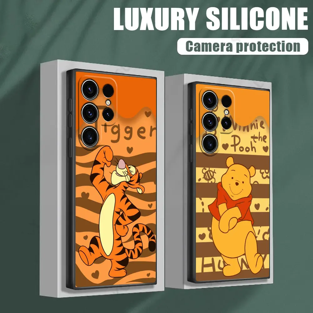 Funda de teléfono con diseño de Winnie Piglet Tigger para Samsung Galaxy S26 S25 Ultra S24 S23 Ultra S22 Plus S21 5G S20 S21 FE S26 Ultra