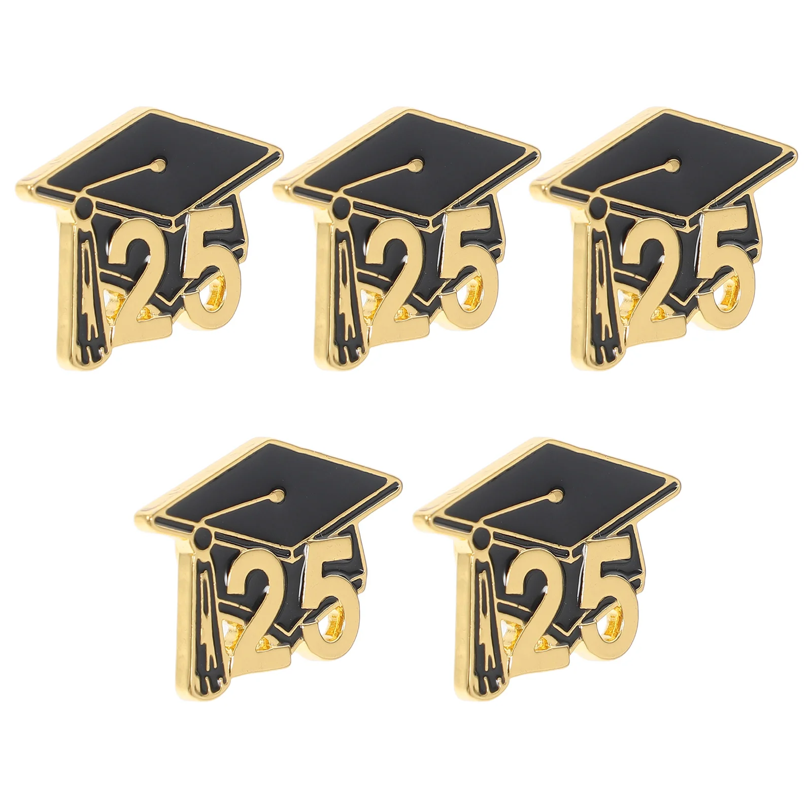 5 stks Afstuderen Cap Broche Elegant Ontwerp Zinklegering Klasse Revers Pin School Student Badge 2025 Souvenir