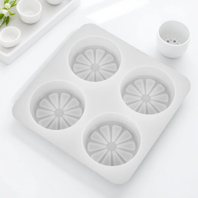 

Lemon Slice Silicone Soap Mold Transparent Flexible Easy Use Non-Stick DIY Handmade Soap Mold Creative Crafts