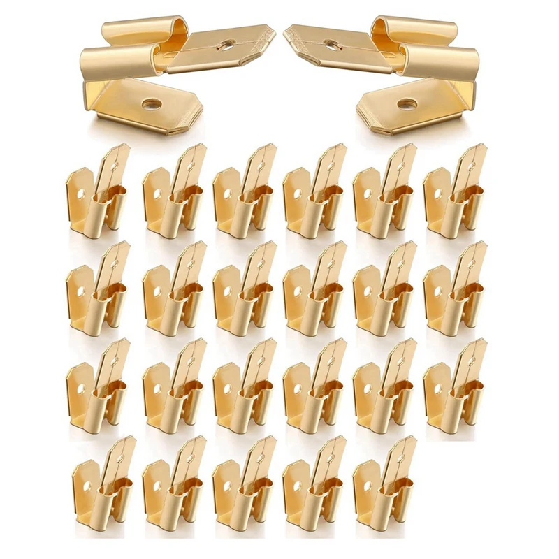 Hot Sale Piggyback Spade Connectors, 3 Way Adapter Dual Male To Single Female Brass Quick Disconnect Connectors