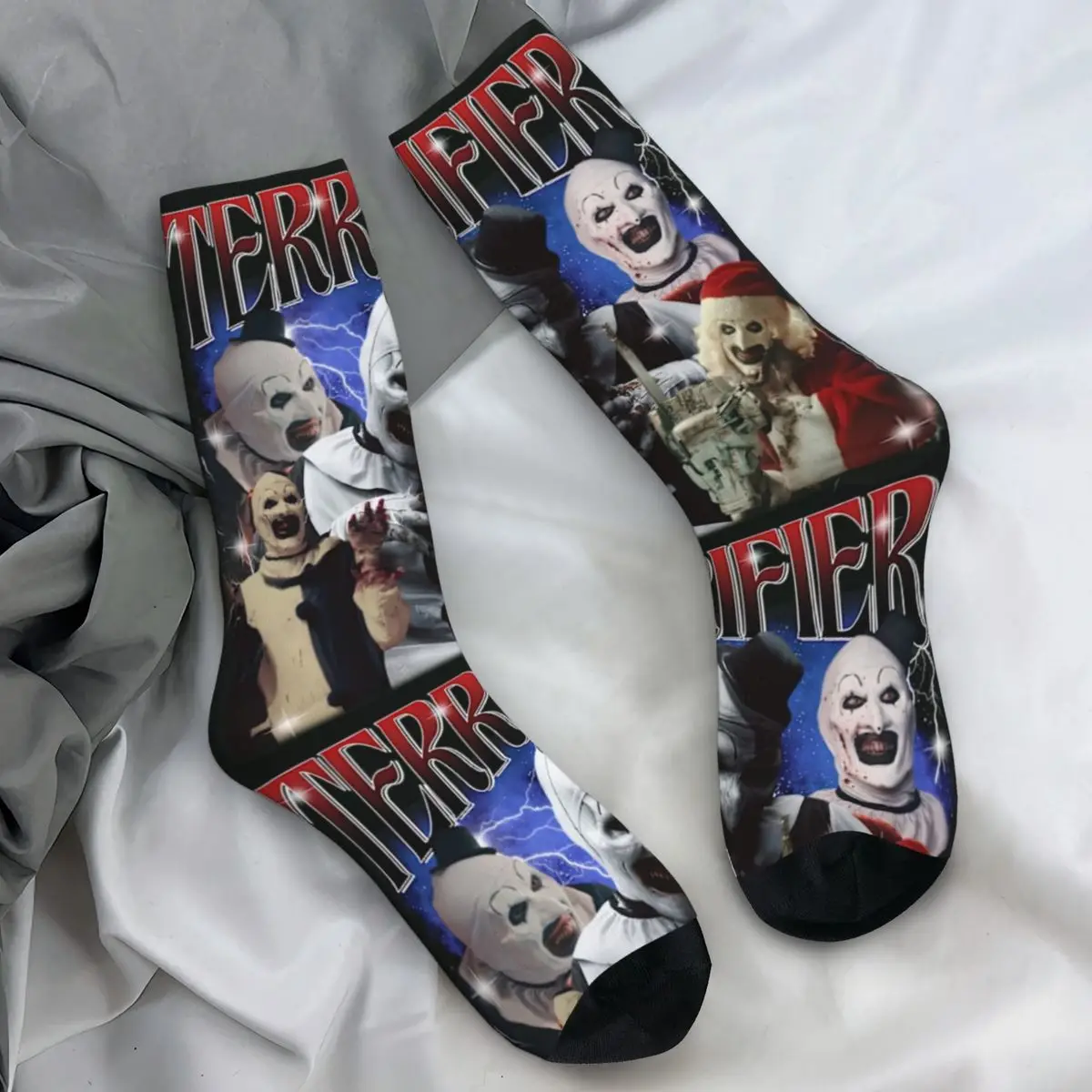 

Носки для пар, ужасный клоун с чулками на Рождество и Хэллоуин, зимние мягкие носки, графические нескользящие носки для занятий спортом на открытом воздухе