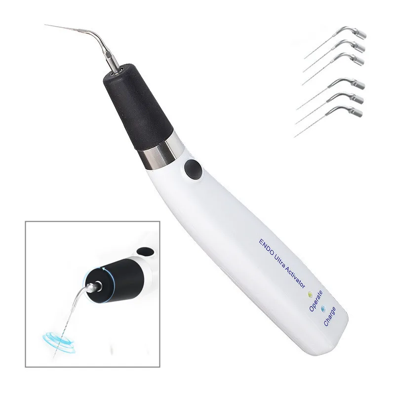 40KHz den tal Endo Ultra Activator Wireless Root Canal Treatment Preparation mac hine with 6pcs Autoclavable Activator Tips