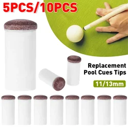 5/10PCS 11/13mm Billiard Replacement Set Pool Cue Tips Pool Billiard Cue Stick Ferrules Screw-On Tips Snooker Billiards Acces