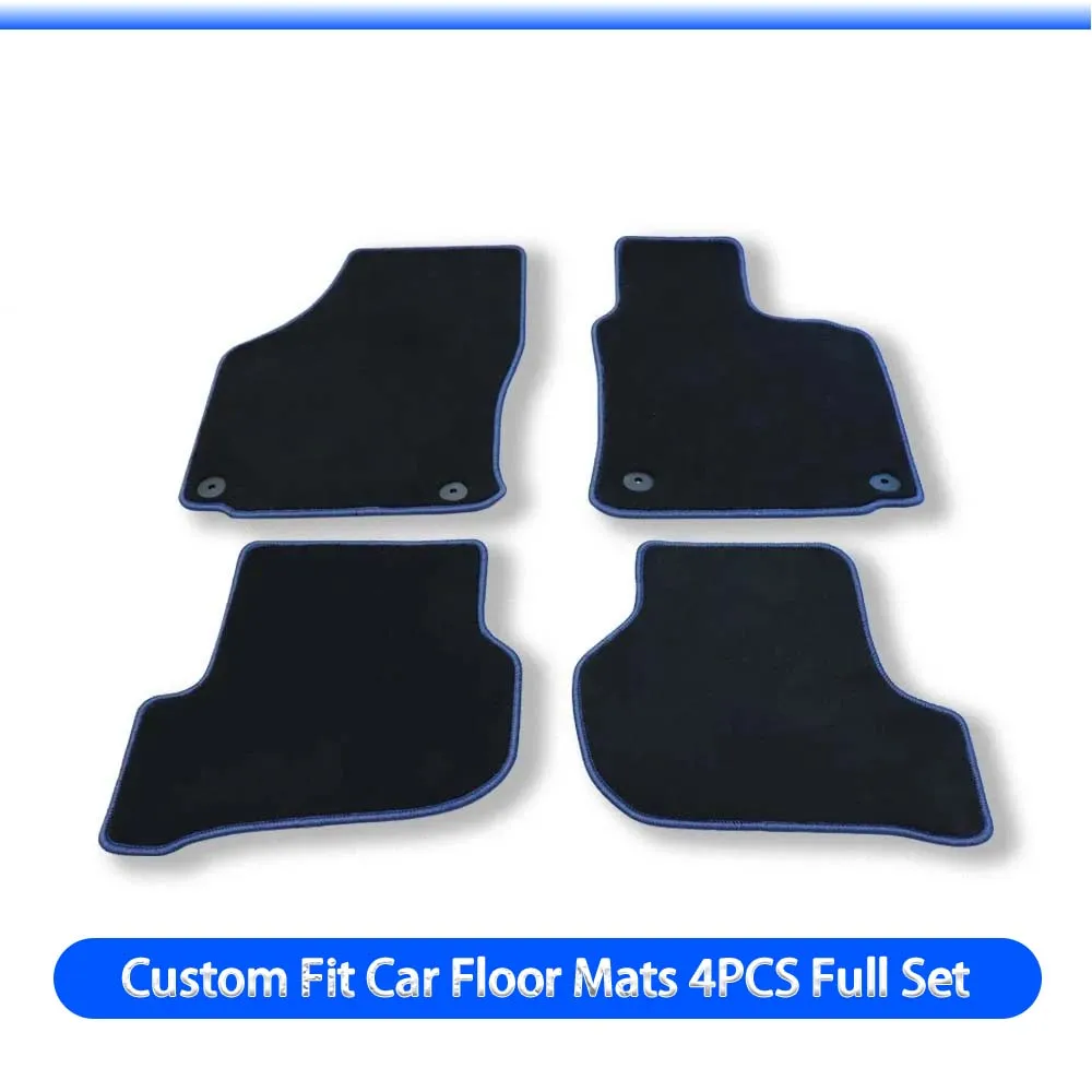 

4PCS Full Set Anti-Slip Velour Car Floor Mats Custom Fit Wear Resistant Easy Clean Foot Pads For 2008-2012 Hatchback Vehicle