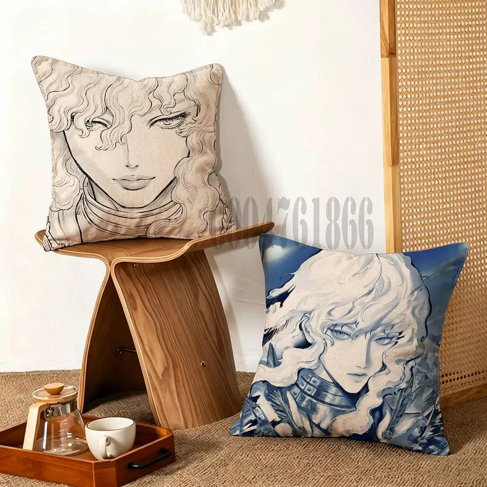 G-Griffith B-Berserk Anime Celebrity Merchandise All-Match Printed Pillow Case Sofa Car Office Room Decoration Protector