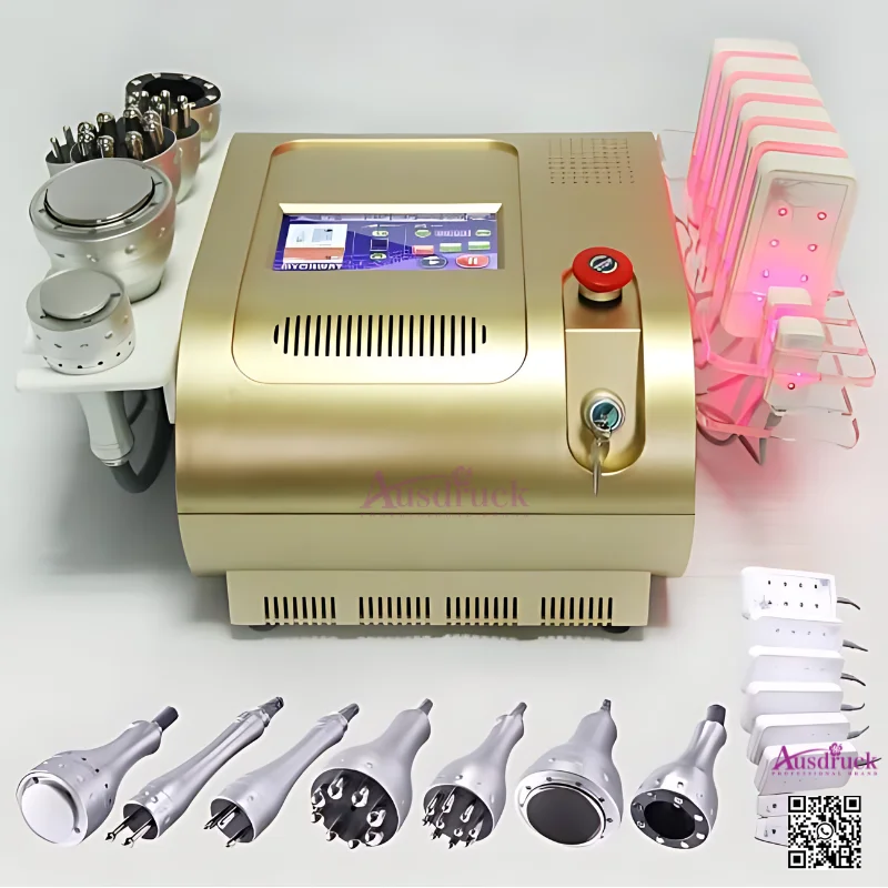 7in1 Vacuüm Radiofrequentie Lipo Laser Cavitatie RF afslankmachine Foton LED Lipolaser apparatuur voor gewichtsverlies CE