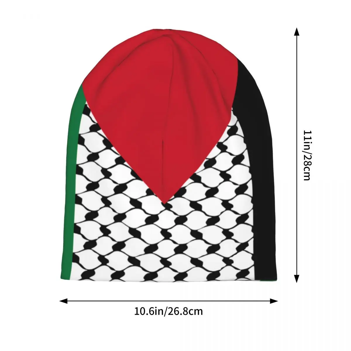 Palestine Bonnet Hats Goth Street Palestinian Hatta Kufiya Keffiyeh Pattern Skullies Beanies Hats Unisex Spring Head Wrap Cap view 2