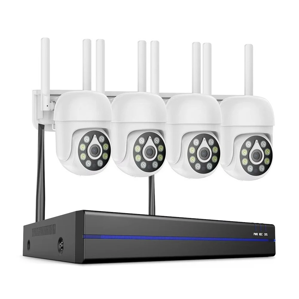 

ANNKE 5MP HD 10CH NVR Wireless Mini PT Security System 4pcs Wi-Fi Access Real Plug-and-play Indoor and Outdoor