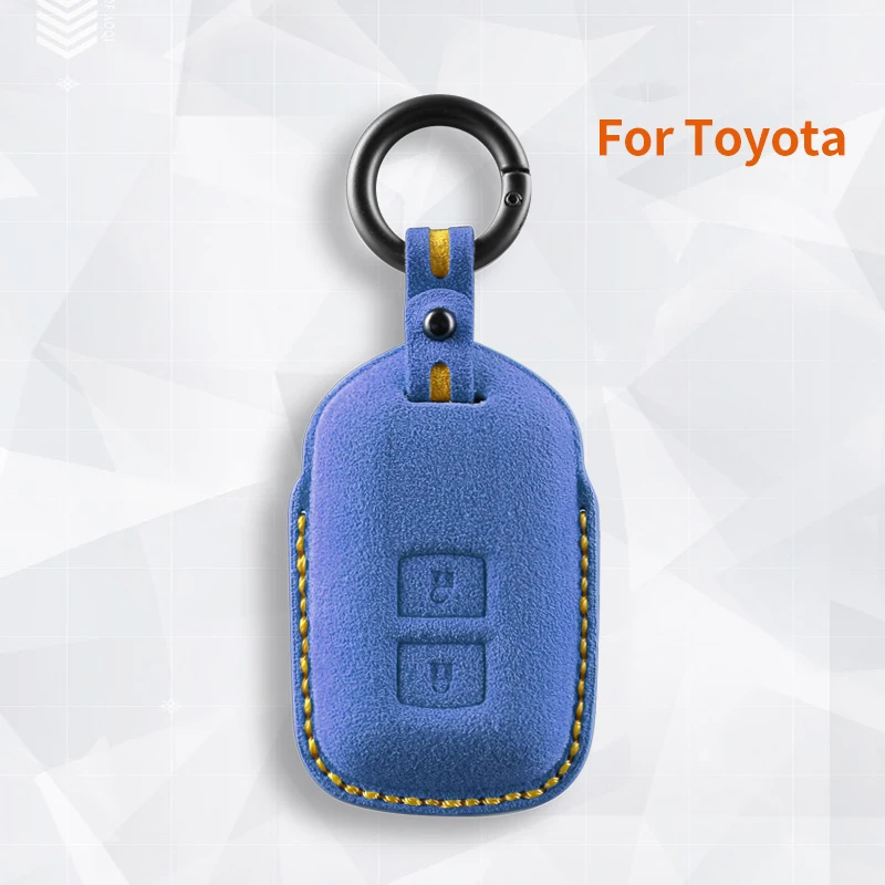 

Car Key Case Shell Keychain for Toyota VIOS Yaris L Highlander Prado Corolla RAV 2 Buttons Suede Car Key Fob