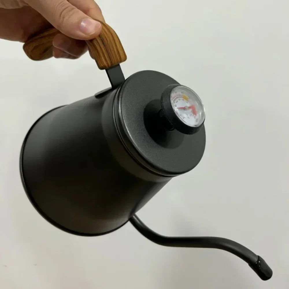 Stainless Hand Drip Coffee Maker with Thermometer Goose Beak Kettles Teapot Gooseneck Kettle Coffee Pot